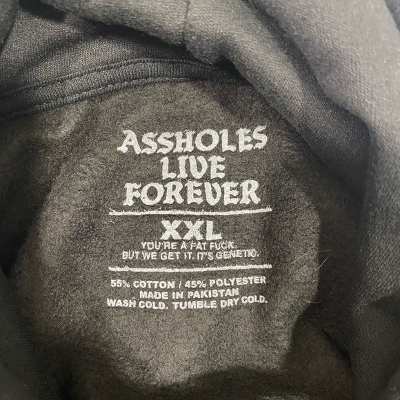 ALF ASSHOLES LIVE FOREVER Hello Titty Hello Kitty Hoodie Sweatshirt Black L, XXL - Picture 12 of 14